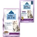 Blue Buffalo Baby BLUE Healthy Growth Formula Natural Kitten Dry Cat Food, Chicken and Brown Rice Recipe + Kitten Crunchies Natural Kitten Treats, Savory Chicken
