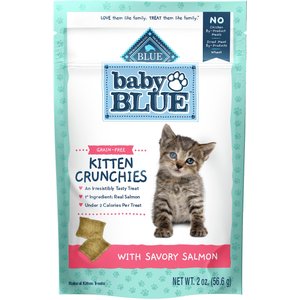 Blue Buffalo Baby Blue Savory Salmon Kitten Treats, 2-oz bag, bundle of 4