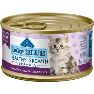 Blue Buffalo Baby Blue Healthy Growth Formula Natural Chicken Recipe Kitten Wet Food, 3-oz can, case of 24