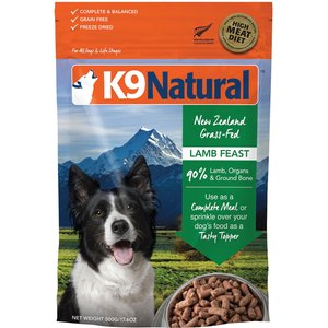 K9 Natural Lamb Feast Raw Grain-Free Freeze-Dried Dog Food, 1.1-lb bag