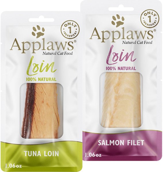 Applaws Tuna Loin + Loin Salmon Filet Grain-Free Cat Treats slide 1 of 9