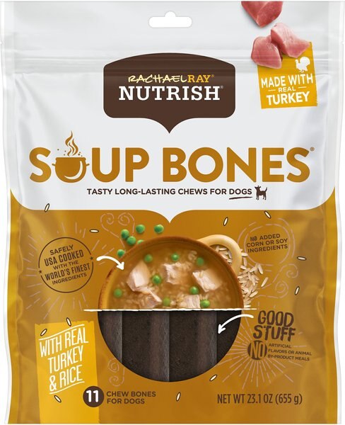 Rachael Ray Nutrish Turkey & Rice Flavor Soup Bones Dog Treats, 23.1-oz bag slide 1 of 8