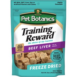 Pet Botanics Training Reward Beef Liver Freeze-Dried Dog Treats, 6-oz bag