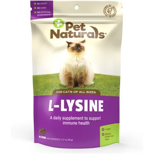 Pet Naturals L-Lysine Cat Chews, 3.17-oz, 60 count