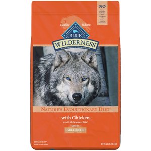 Blue Buffalo Wilderness Large Breed Chicken Recipe Grain-Free Dry Dog Food, 24-lb bag