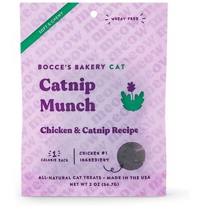 Bocce's Bakery Catnip Munch Soft & Chewy Cat Treats, 2-oz bag