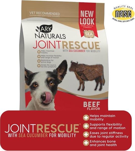 Ark Naturals Joint Rescue Beef Flavored Soft Chew Joint Supplement for Dogs, 9-oz bag slide 1 of 6