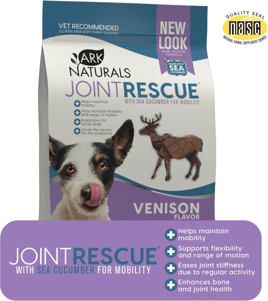 Ark Naturals Joint Rescue Venison Flavor Soft Chew Joint Supplement for Dogs, 9-oz bag slide 1 of 6