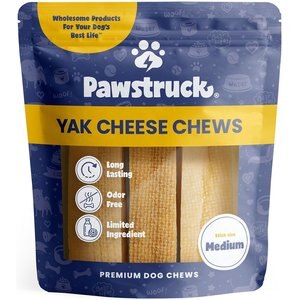 Pawstruck Medium Yak Chews Dog Treats, 3 count