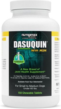 Nutramax Dasuquin with MSM Chewable Tablets Joint Supplement for Small & Medium Dogs, 150 count slide 1 of 6