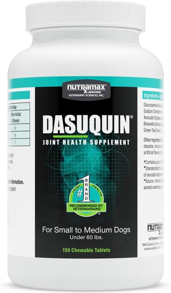 Nutramax Dasuquin Chewable Tablets Joint Supplement for Small & Medium Dogs, 150 count slide 1 of 6