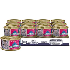 Blue Buffalo Wilderness Salmon Grain-Free Canned Cat Food, 3-oz, case of 24