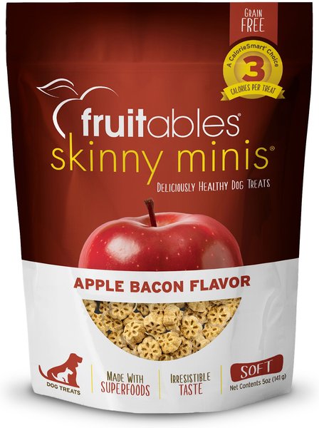 Fruitables Skinny Minis Apple Bacon Flavor Soft & Chewy Dog Treats, 5-oz bag slide 1 of 4