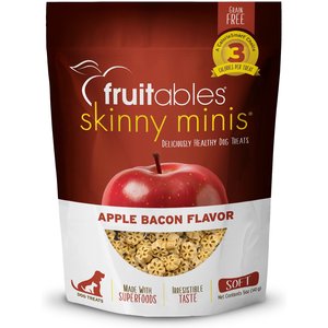 Fruitables Skinny Minis Apple Bacon Flavor Soft & Chewy Dog Treats, 5-oz bag