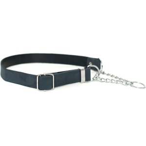Euro-Dog Modern Leather Martingale Dog Collar, Blue Jeans, Medium: 12 to 18-in neck