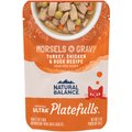Natural Balance Platefulls Turkey, Chicken & Duck Formula in Gravy Grain-Free Cat Food Pouches, 3-oz pouch, case of 24