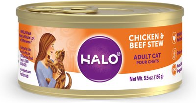 Halo Chicken & Beef Stew Grain-Free Adult Canned Cat Food, slide 1 of 1