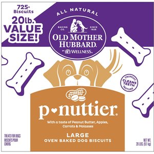 Old Mother Hubbard Classic P-Nuttier Biscuits Baked Dog Treats, Large, 20-lb box
