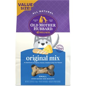Old Mother Hubbard Classic Original Assortment Biscuits Baked Dog Treats, Small, 3.8-lb bag