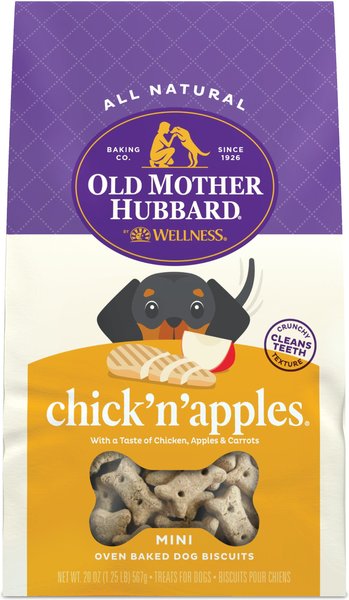 Old Mother Hubbard Classic Chick'N'Apples Biscuits Mini Baked Dog Treats, 20-oz bag slide 1 of 10