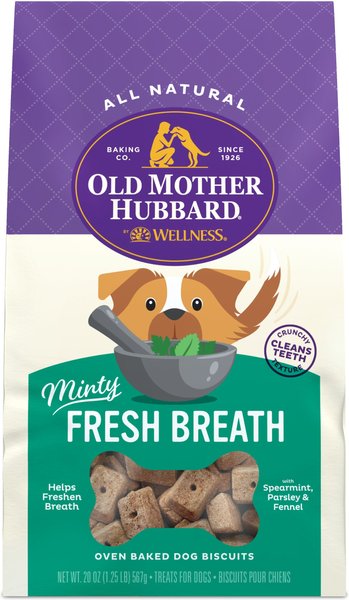 Old Mother Hubbard Mother's Solutions Minty Fresh Breath Baked Dog Treats, 20-oz bag slide 1 of 10