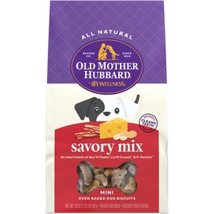 Old Mother Hubbard Classic Extra Tasty Assortment Biscuits Mini Baked Dog Treats, 20-oz bag