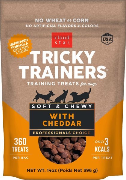 Cloud Star Chewy Tricky Trainers Cheddar Flavor Dog Treats, 14-oz bag slide 1 of 9