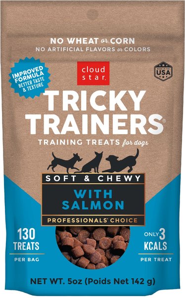 Cloud Star Chewy Tricky Trainers Salmon Flavor Dog Treats, 5-oz bag slide 1 of 9