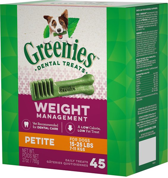 Greenies Weight Management Petite Dental Dog Treats, 45 count slide 1 of 11