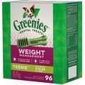 Greenies Weight Management Teenie Dental Dog Treats, 96 count