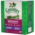Greenies Weight Management Large Dental Dog Treats, 17 count