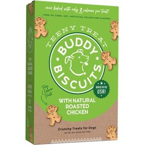 Buddy Biscuits Teeny Treats with Roasted Chicken Oven Baked Dog Treats, 8-oz box