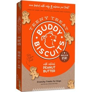 Buddy Biscuits Teeny Treats with Peanut Butter Oven Baked Dog Treats, 8-oz box
