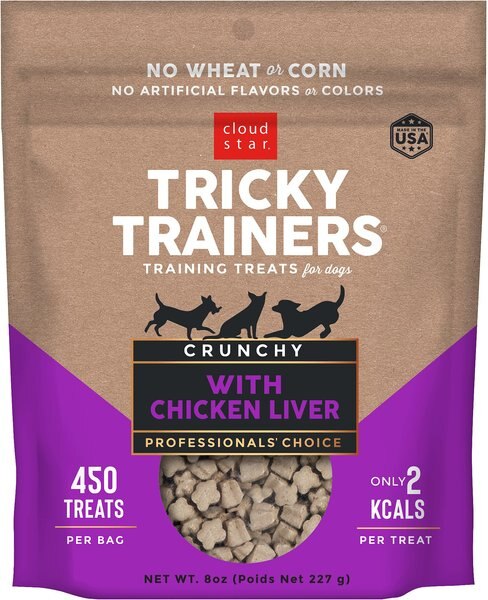 Cloud Star Crunchy Tricky Trainers Liver Flavor Dog Treats, 8-oz bag slide 1 of 9