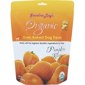Grandma Lucy's Organic Pumpkin Oven Baked Dog Treats, 14-oz bag
