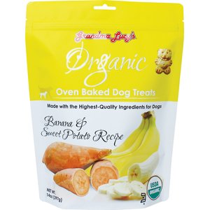Grandma Lucy's Organic Banana & Sweet Potato Oven Baked Dog Treats, 14-oz bag