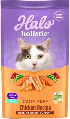 Halo Holistic Chicken & Chicken Liver Recipe Grain-Free Healthy Weight Indoor Cat Dry Cat Food, slide 1 of 1
