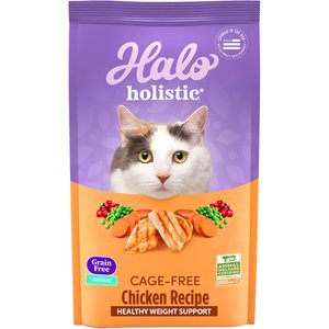 Halo Holistic Chicken & Chicken Liver Recipe Grain-Free Healthy Weight Indoor Cat Dry Cat Food, 6-lb bag