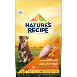 Nature's Recipe Grain-Free Chicken, Sweet Potato & Pumpkin Recipe Dry Dog Food, 24-lb bag