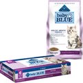 Blue Buffalo Baby BLUE Healthy Growth Formula Natural Kitten Dry Cat Food, Chicken and Brown Rice Recipe 2-lb + Pate Wet Food Multi-Pack, Chicken Recipe