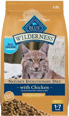 Blue Buffalo Wilderness Weight Control Chicken Recipe Grain-Free Dry Cat Food, slide 1 of 1