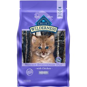 Blue Buffalo Wilderness Kitten Chicken Recipe Grain-Free Dry Cat Food