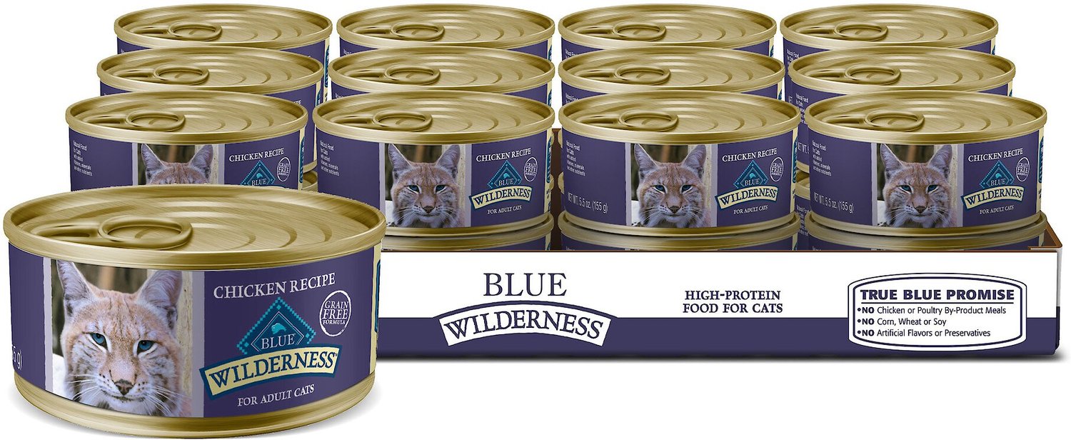 Blue Buffalo Wilderness Chicken GrainFree Canned Cat Food, 5.5oz