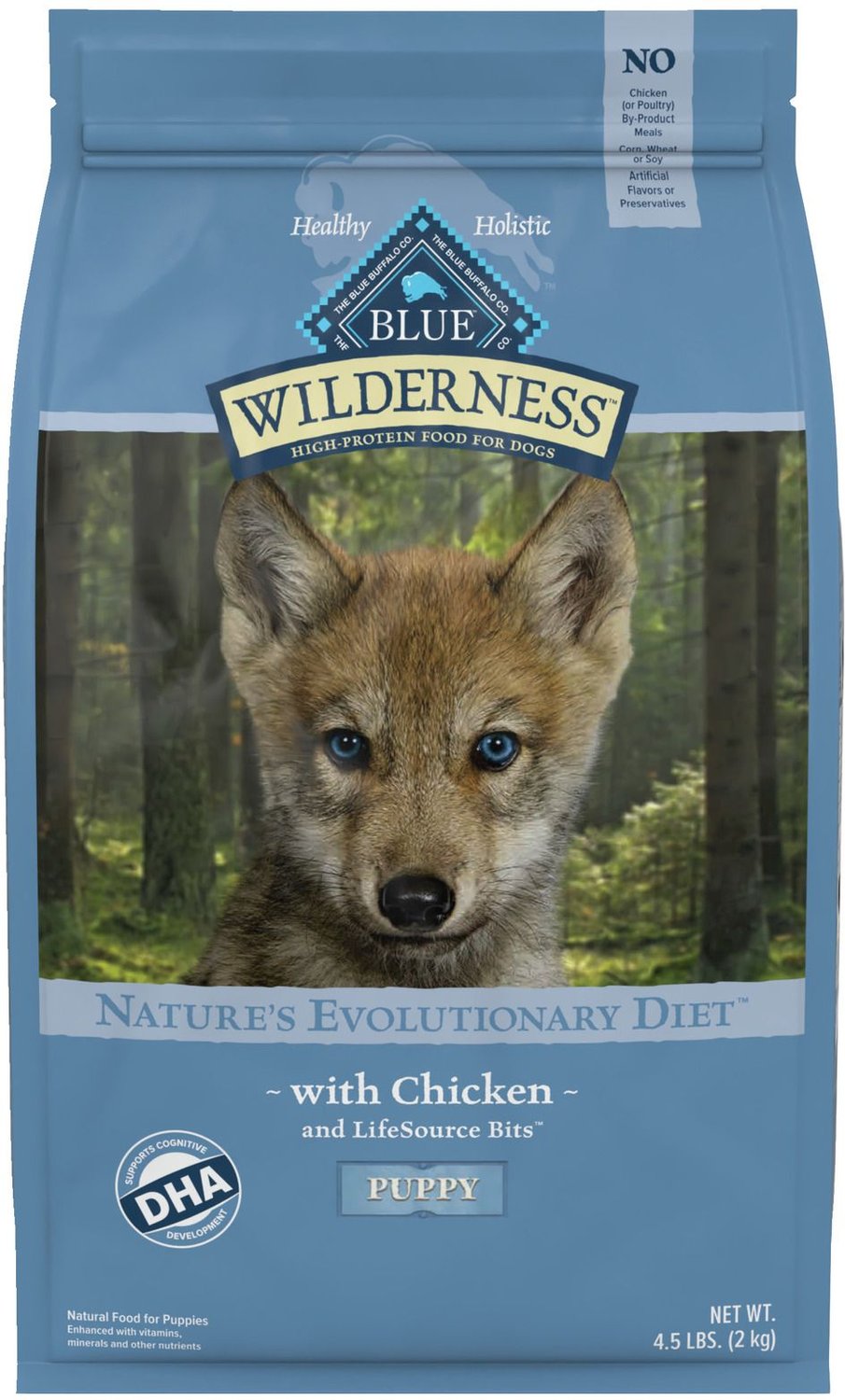 Blue Buffalo Wilderness Puppy Chicken Recipe Grain-Free Dry Dog Food, 4