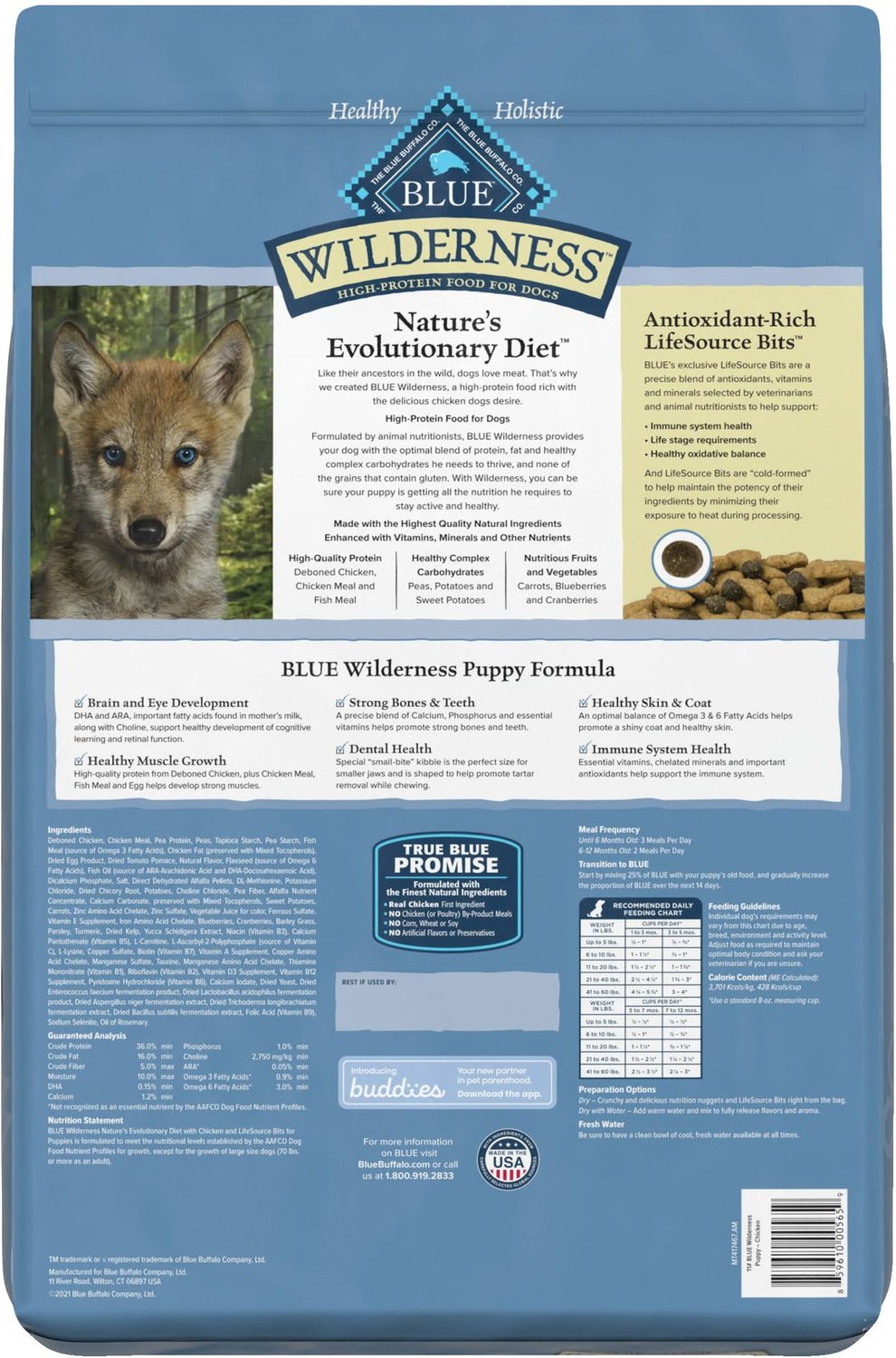 Blue Buffalo Large Breed Puppy Food Feeding Chart - Puppy And Pets