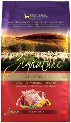 5. Zignature Lamb Limited Ingredient Formula Grain-Free Dry Dog Food