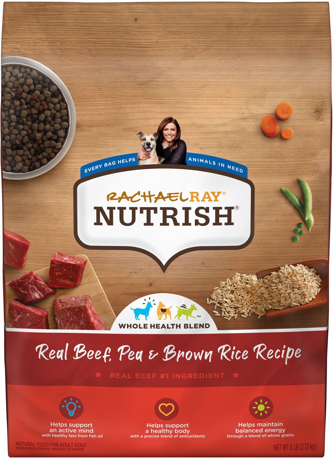 RACHAEL RAY NUTRISH Natural Beef, Pea, & Brown Rice Recipe Dry Dog Food