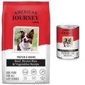 American Journey Active Life Formula Beef & Garden Vegetables Recipe Canned Dog Food + Beef, Brown Rice & Vegetables Recipe Dry Food