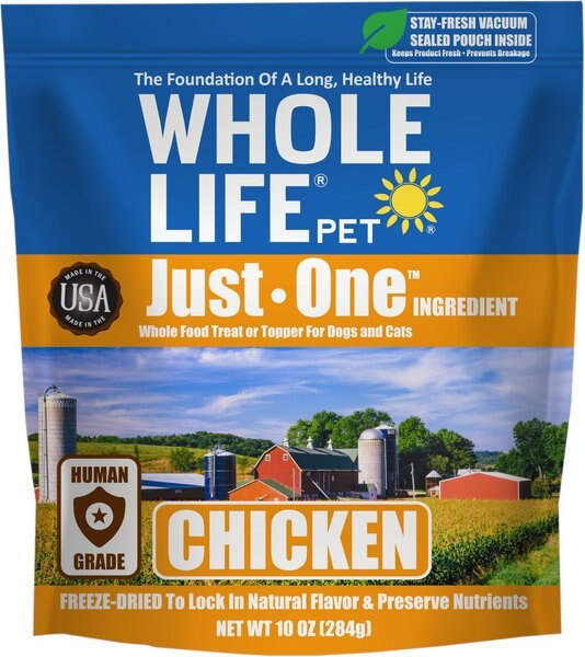 Whole Life Just One Ingredient Pure Chicken Breast Freeze-Dried Dog & Cat Treats, 10-oz bag slide 1 of 12