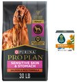 EverRoot by Purina Skin & Coat + Safflower Oil Liquid Dog Supplement + Purina Pro Plan Adult Sensitive Skin & Stomach Salmon & Rice Formula Dry Food
